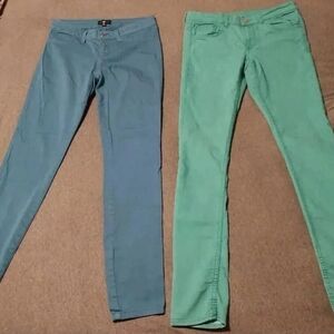 Lot 2 CELLO JEANS Women's Juniors 9 5 Pocket Stretch Skinny Jeans H&M Divided 8